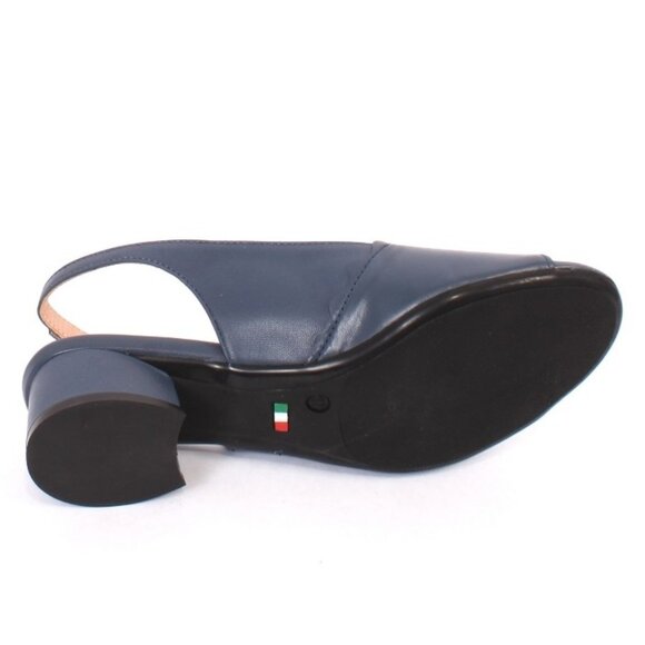 Vernissage 23692 Blue Leather Heel Slingback Sandals Shoes - Picture 8 of 8